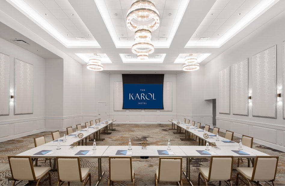 Corporate meeting setup