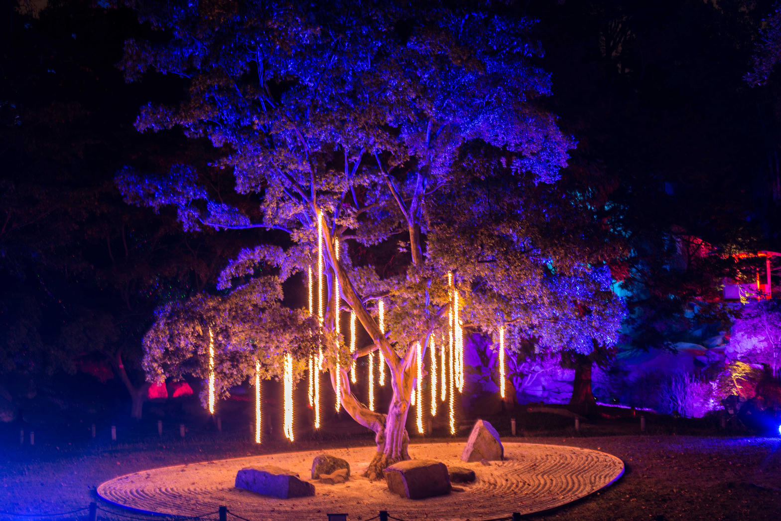 Illuminated garden feature