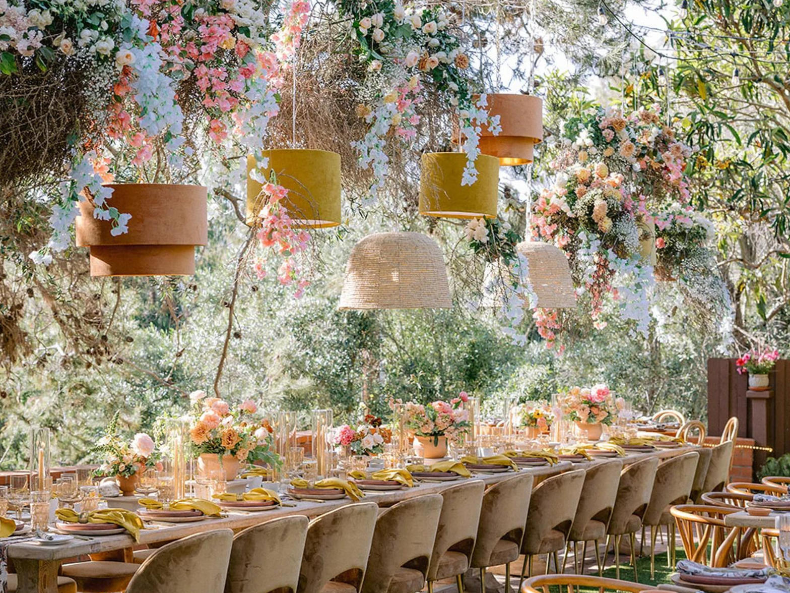 Floral canopy dining